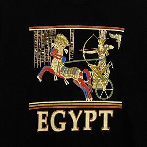 Moustafa Egypt T-Shirt‎ Womens XXL Black Tourist Travel Souvenir History Buff